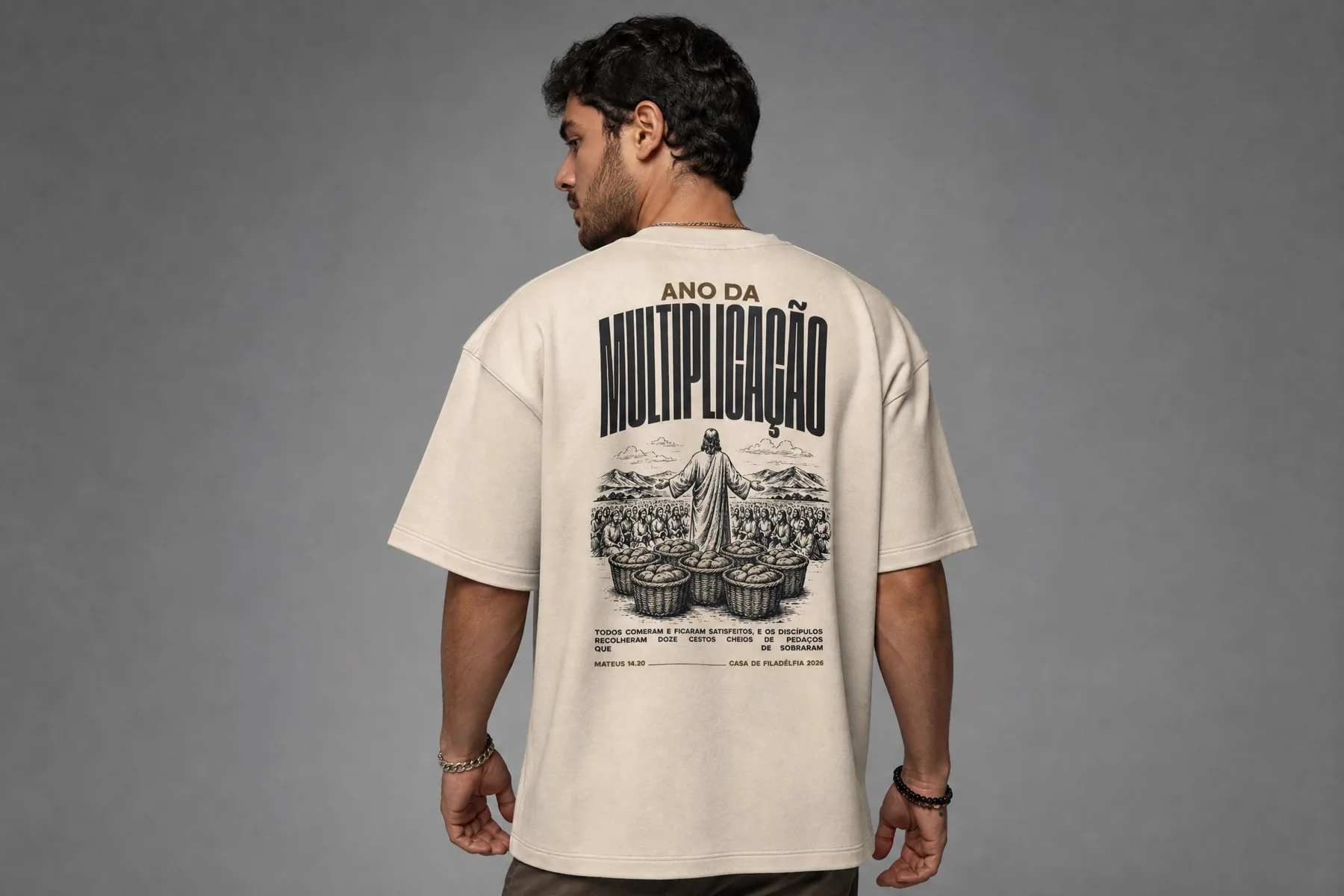 Camiseta Multiplicação Off-White · Masculino