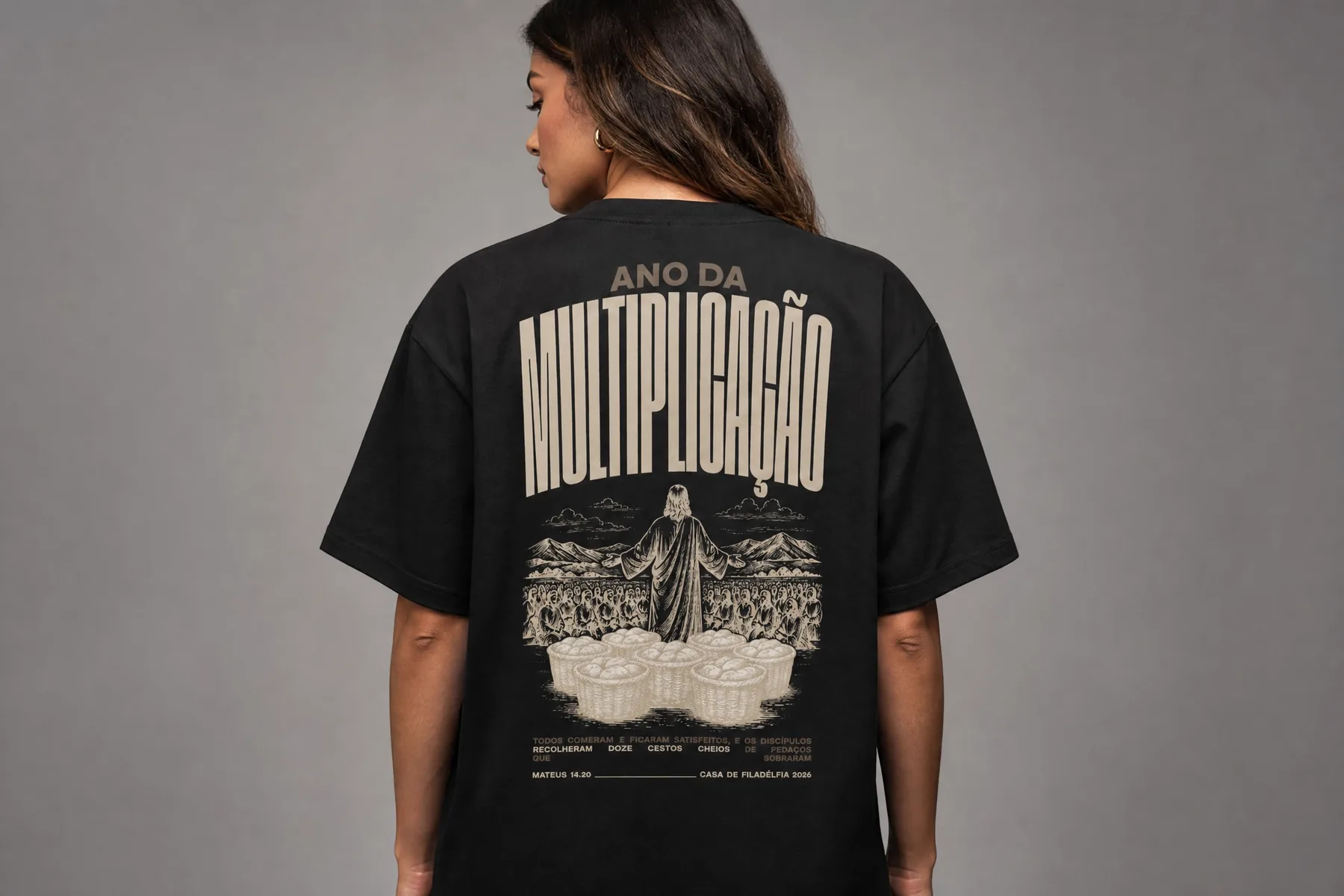 Camiseta Multiplicação Preta · Feminino