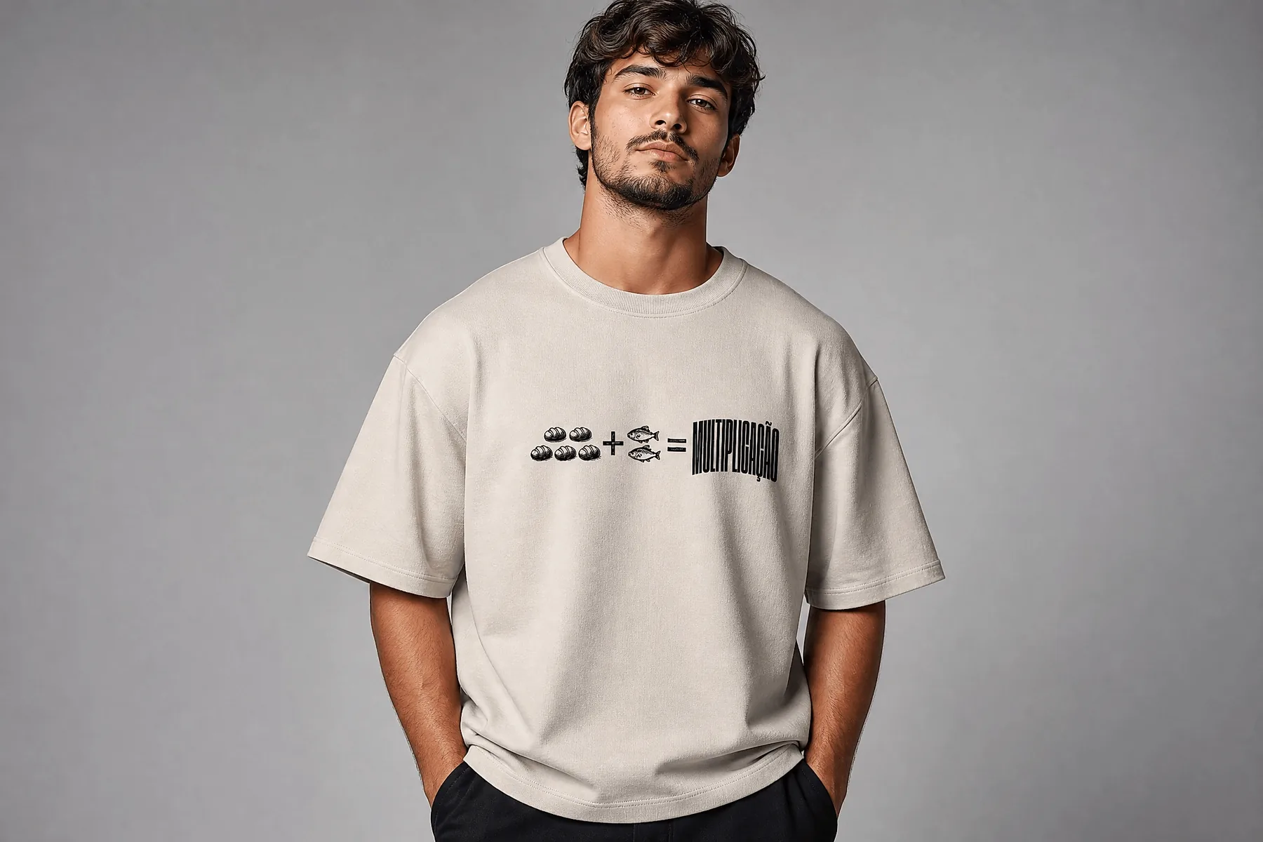 Camiseta Multiplicação Off-White · Masculino