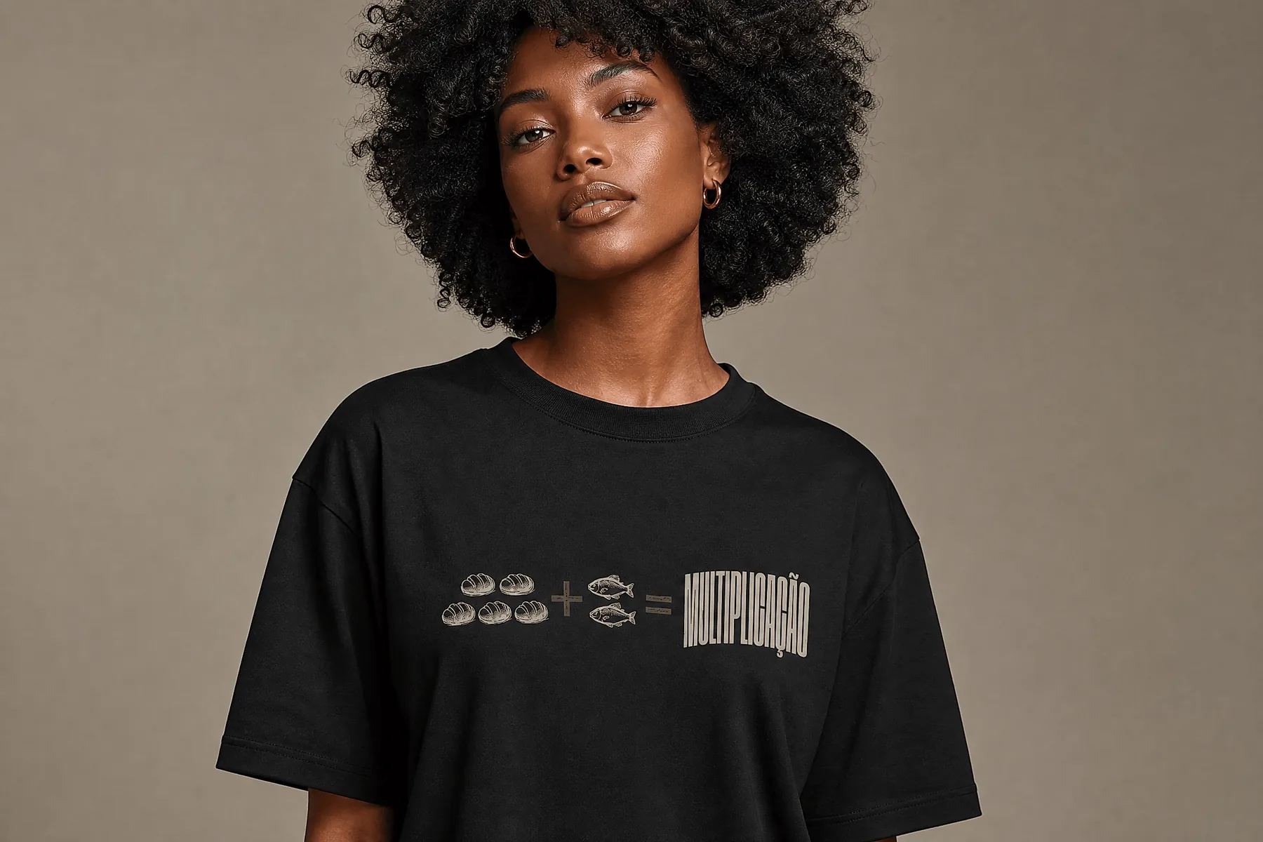 Camiseta Multiplicação Preta · Feminino