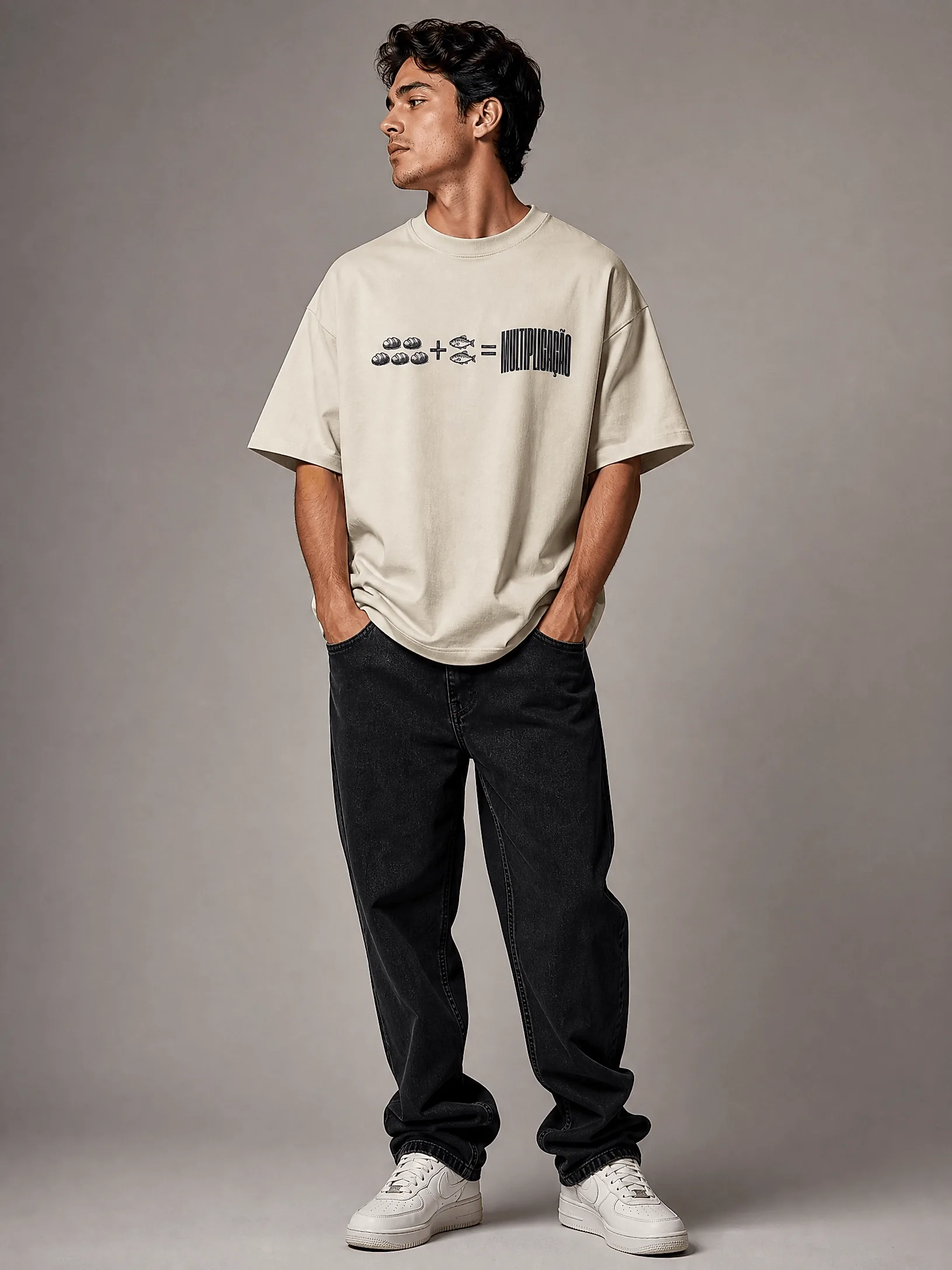 Camiseta Multiplicação Off-White · Masculino